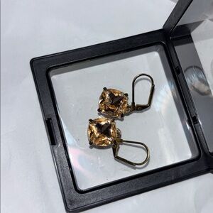 Cushion cut Swarovski crystal cut earrings